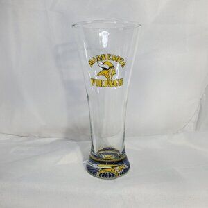 Minnesota Vikings NFL Team Logo Glass Beer Pilsner Tumbler 7.25" Barware